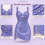 Sweetheart Sequin Mini Dress