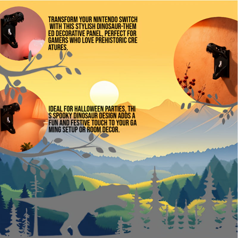 Supplier promotional graphic showing black T-Rex Skull Switch Cover room decor