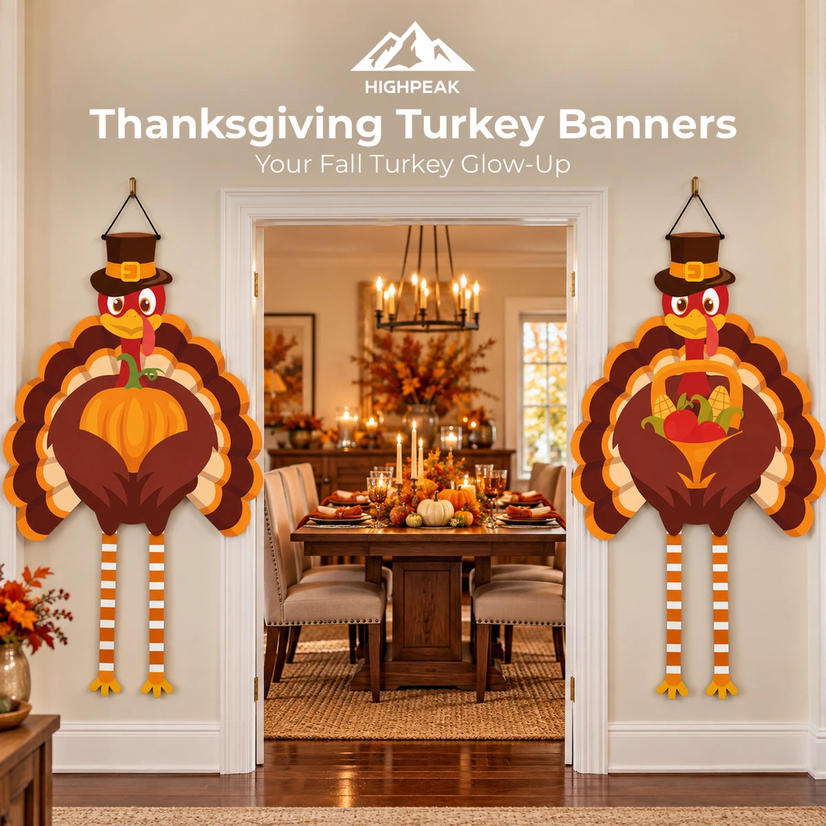 Thanksgiving Turkey Porch Decor