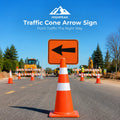 Traffic Cone Arrow Sign