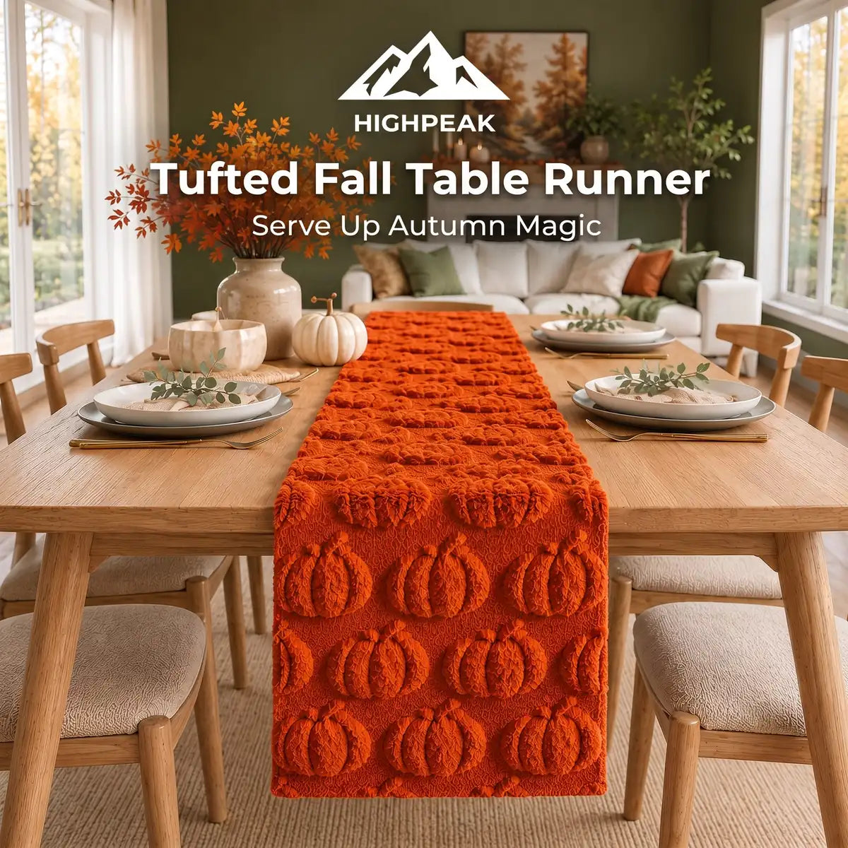 Tufted Fall Table Runner