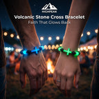Volcanic Stone Cross Bracelet