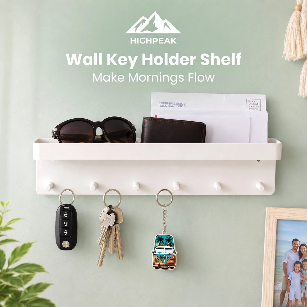 Wall Key Holder Shelf