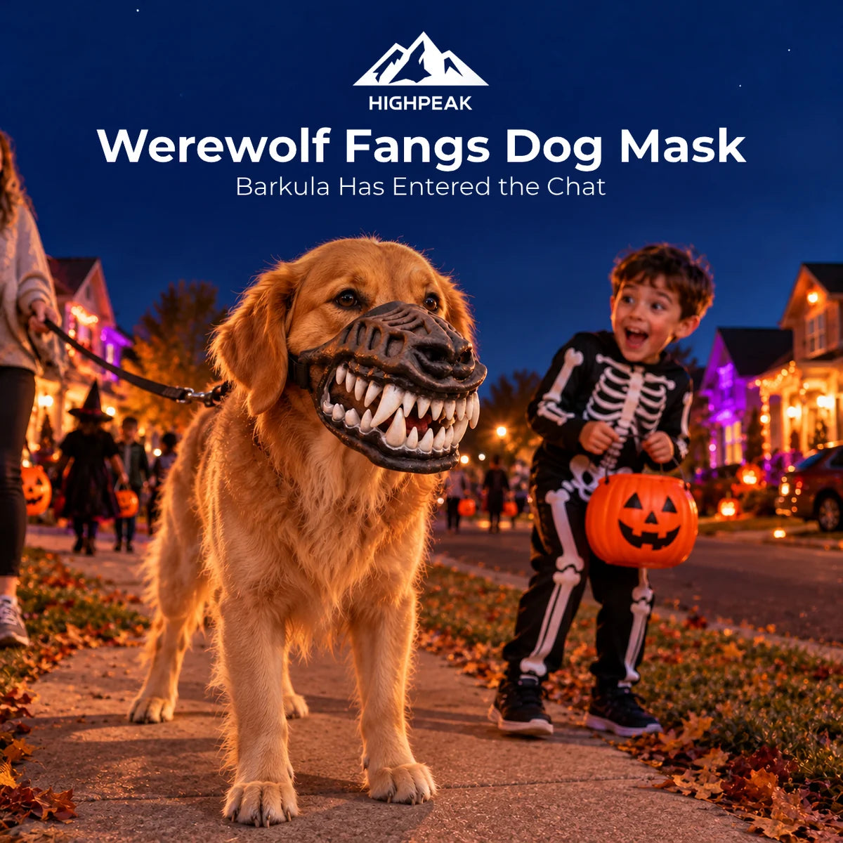 Werewolf Fangs Dog Mask