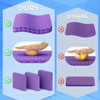 Honeycomb Gel Seat Cushion comparison highlighting its enlarged thick honeycomb support structure