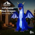 8ft Inflatable Halloween Blue Dragon
