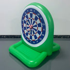 Inflatable Dartboard Game green variant shown from an angled side view with its freestanding base