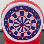 Inflatable Dartboard Game red variant close-up showing the numbered target and soft flying darts