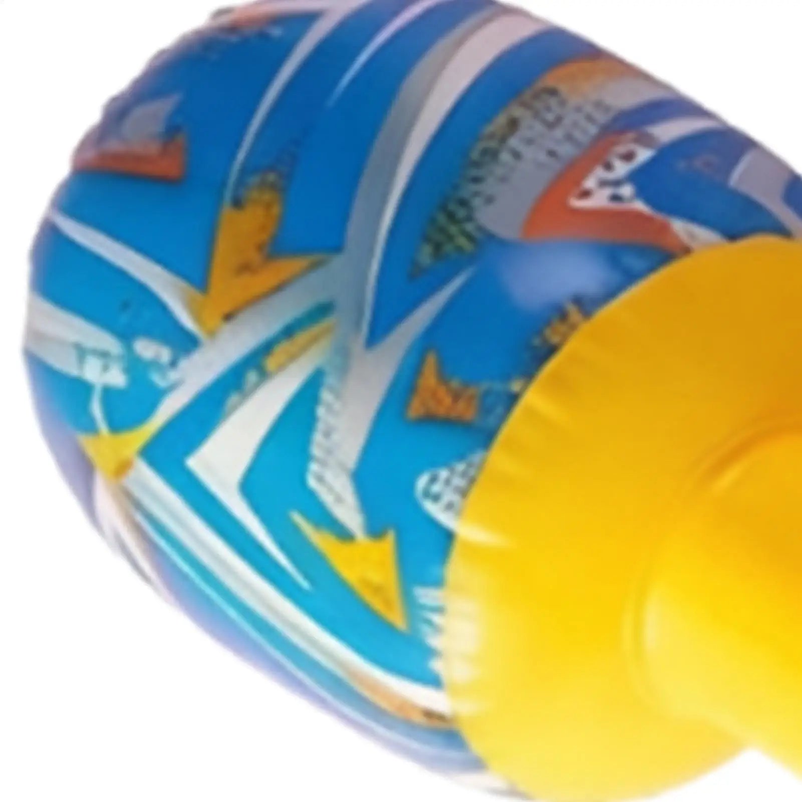 Inflatable Gladiator Baton Set — close-up of the blue patterned inflatable end