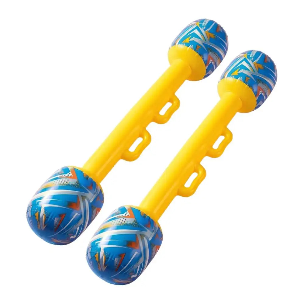Inflatable Gladiator Baton Set — two blue and yellow batons with paired handles