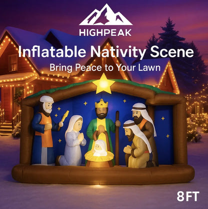 8FT Inflatable Nativity Scene