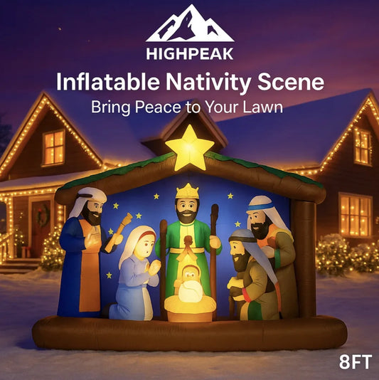 8FT Inflatable Nativity Scene