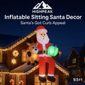 9.5FT Inflatable Sitting Santa Decor