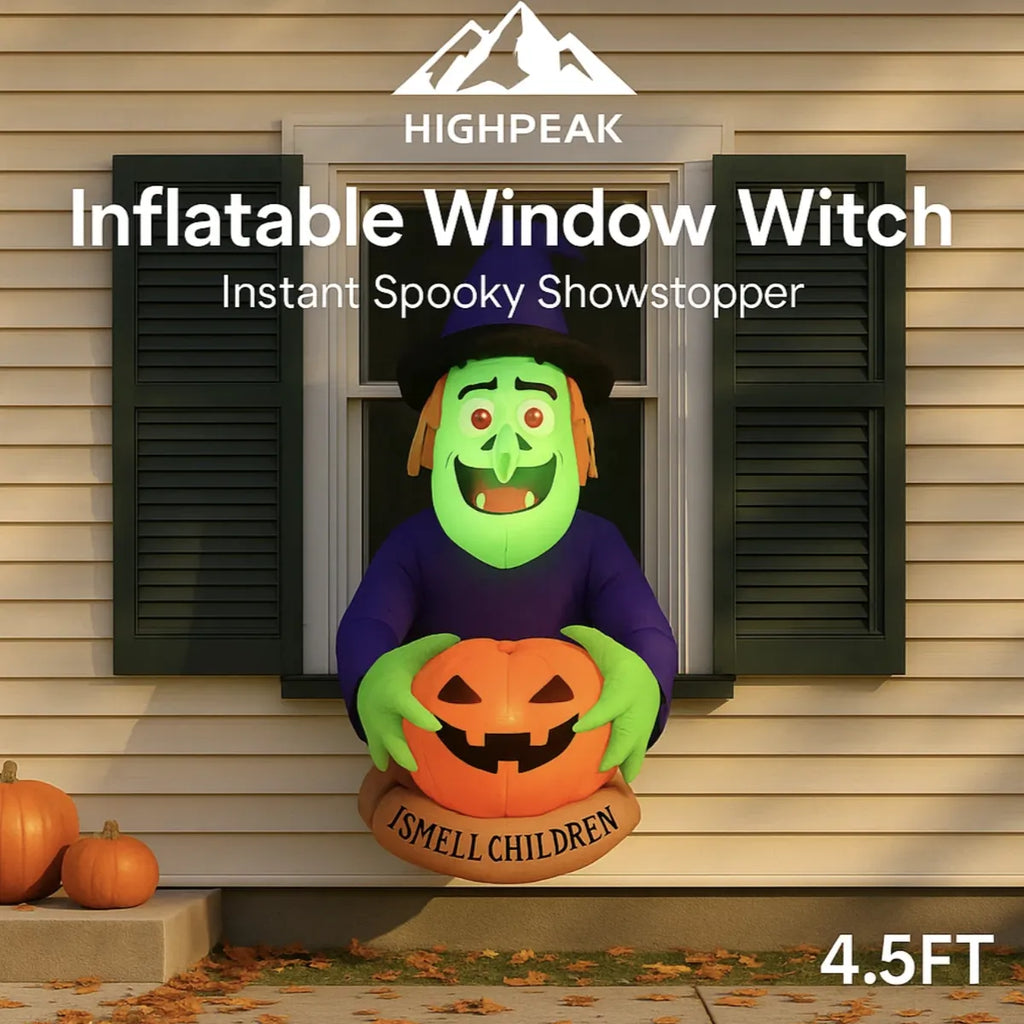 4.5ft Inflatable Window Witch