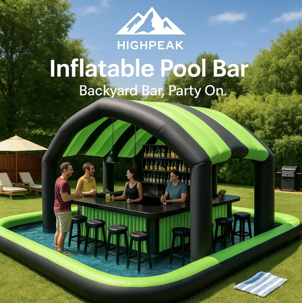 Portable Inflatable Pool Bar HighPeak Inflatable Pool Bar 20x20ft Backyard Party Blow Up Pub