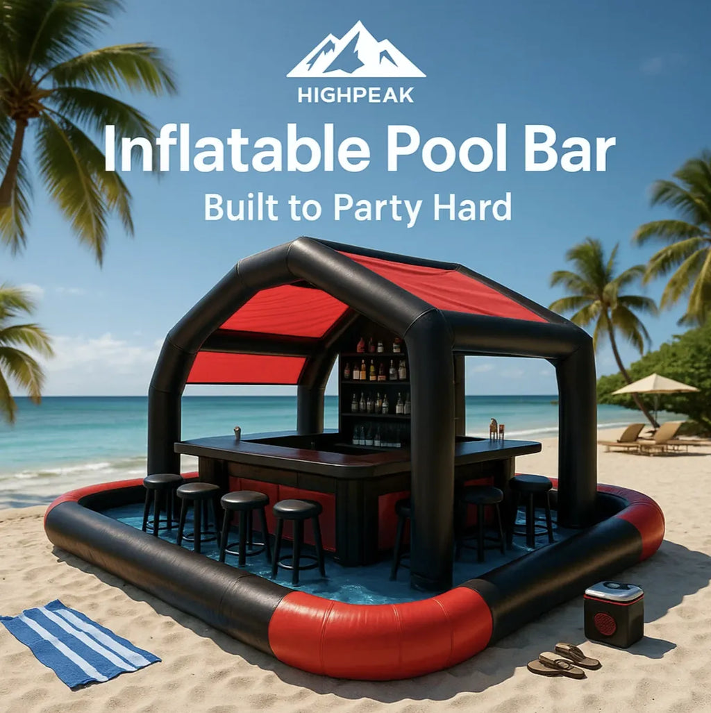 Inflated Pool Bar HighPeak Inflatable Pool Bar 20x20ft Backyard Party Blow Up Pub