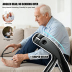 Ingrown Toenail Clippers shown with a seated older adult and a close-up of the angled head.