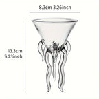 Jellyfish Cocktail Glass size guide showing an 8.3cm rim width and 13.3cm overall height.