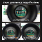 Jeweler Magnifying Glasses guide comparing viewing distances for 8X, 15X, and 23X magnification