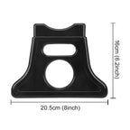 Black support leg for Kids Mini Bowling Set with an oval opening and labeled 20.5 by 16 cm dimensions.