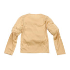Kids Muscle Costume Set back view of the beige padded muscle top on a white background