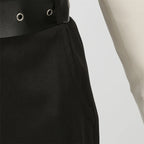 Kids Police Costume Set close-up of the black trouser side pocket below the belt and shirt cuff.