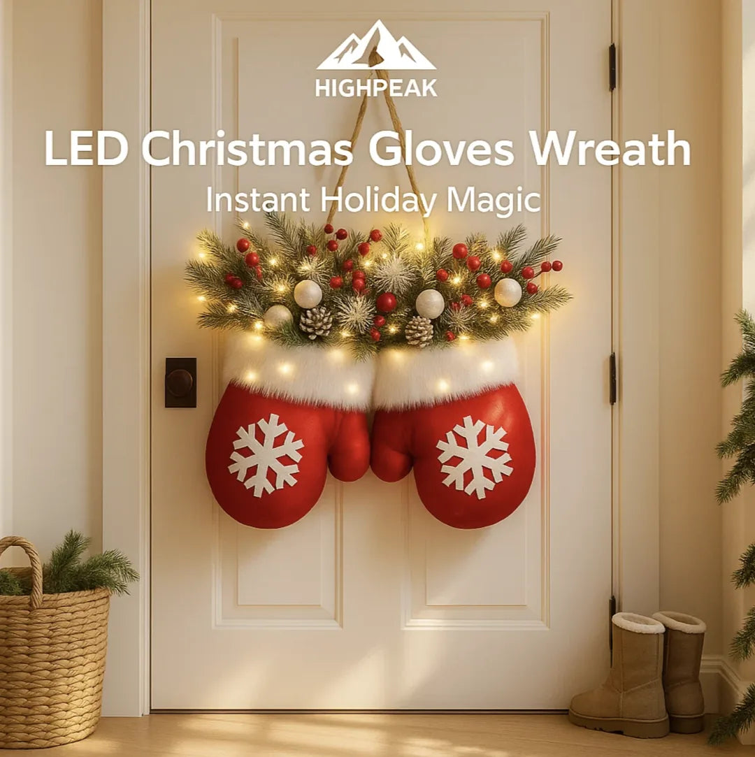 LED Christmas Gloves Wreath