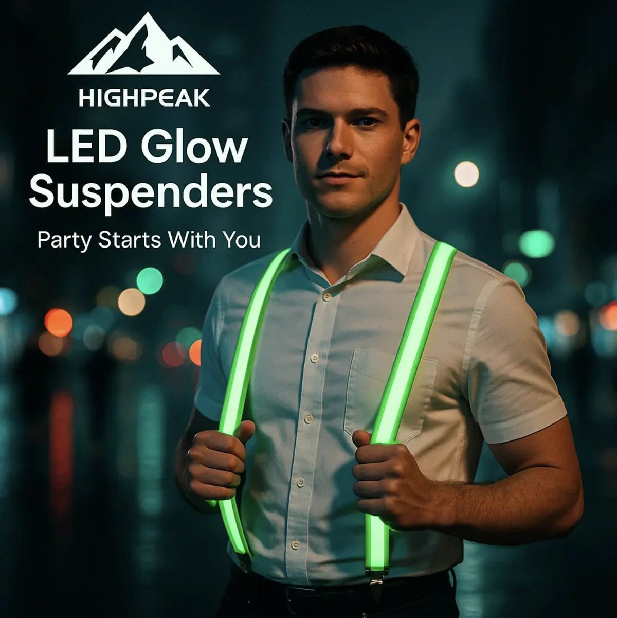 LED Glow Suspenders
