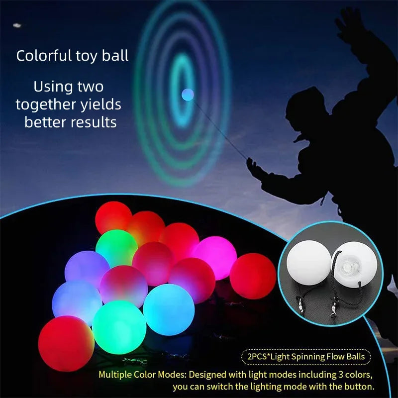 LED Glowing Skeleton Gloves gallery reference showing light-up poi balls and a performer; balls are not included.