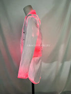LED Light-Up Tuxedo side view of the pink illuminated tailcoat on a mannequin
