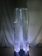 LED Light-Up Tuxedo white illuminated pants displayed on a lower-body mannequin