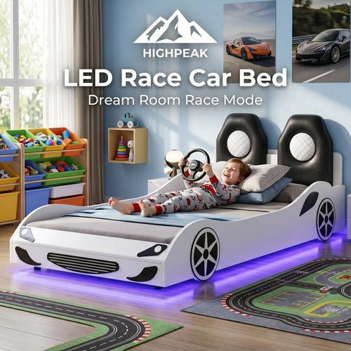 LED Race Car Bed
