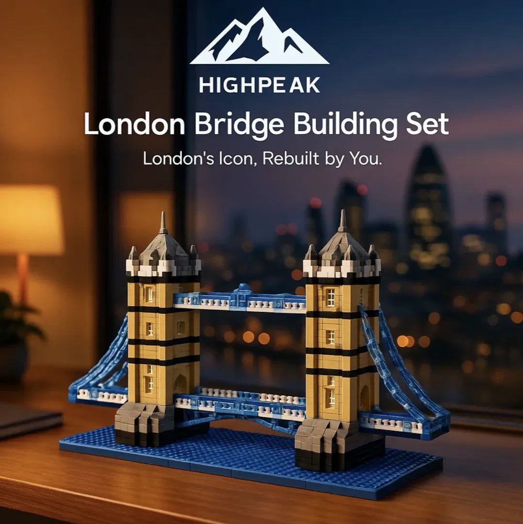 HighPeak London Bridge Building Set – 1408+ Piece Architecture Model