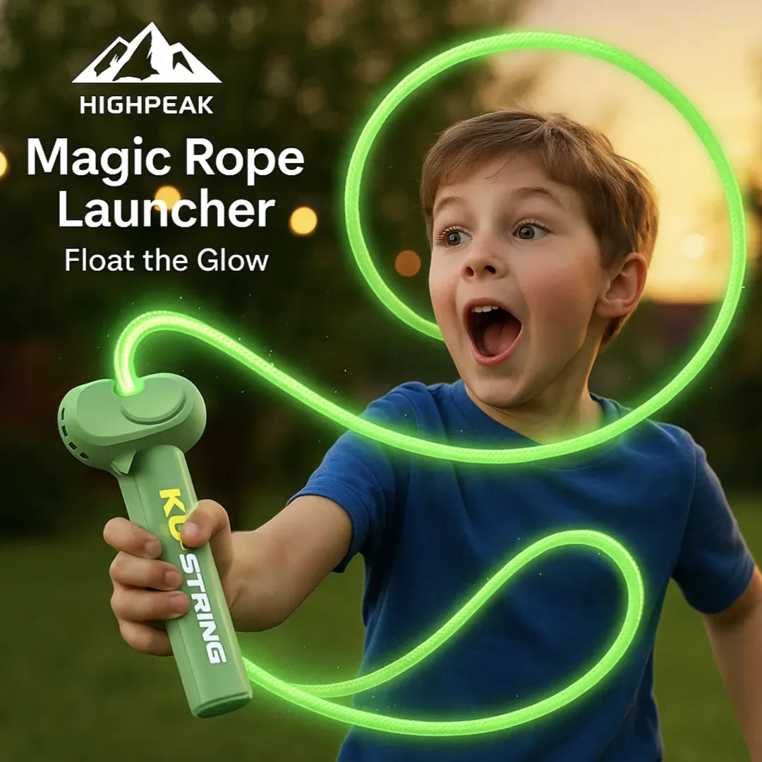 HighPeak Magic Rope Launcher – Fun Indoor Outdoor Toy with 2 Ropes