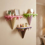 Melting Ice Cream Shelf in all three finishes arranged as a playful home gallery wall