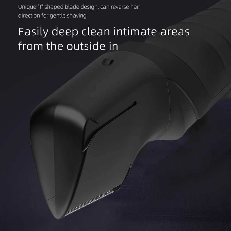 Men’s Body Grooming Kit – angled cutting head detail showing the slim blade arrangement.