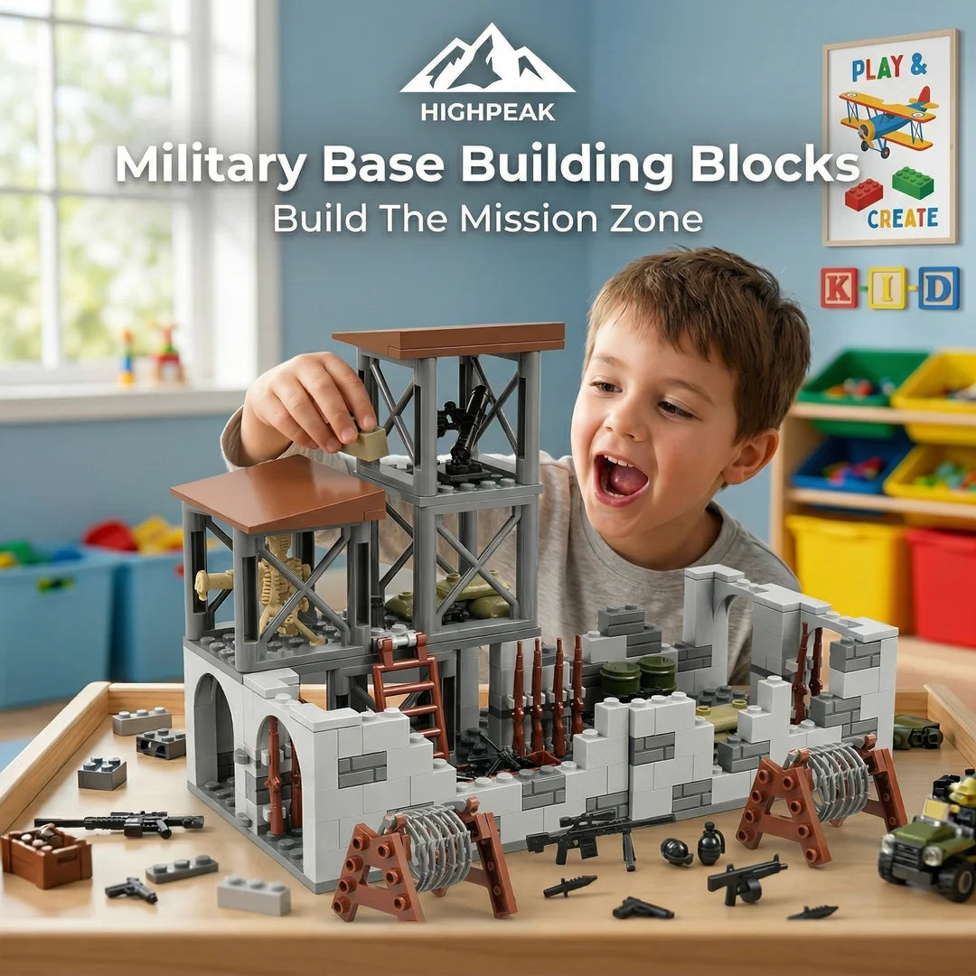 HighPeak Military Building Blocks | Army Base Model Set
