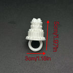 Mini Birthday Cake Ring size diagram showing overall dimensions of 5 × 3 cm (1.97 × 1.18 inches).
