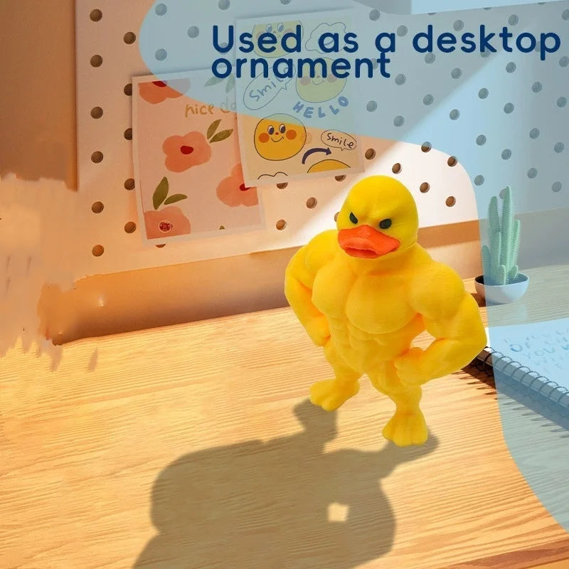 Mini Buff Duck Figurine displayed as a desktop ornament