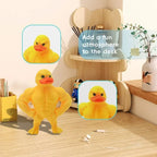 Mini Buff Duck Figurine adding funny character to a desk setup