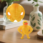 Mini Buff Duck Figurine chest detail in a home decor setting