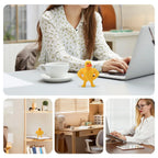 Mini Buff Duck Figurine displayed in office and shelf spaces
