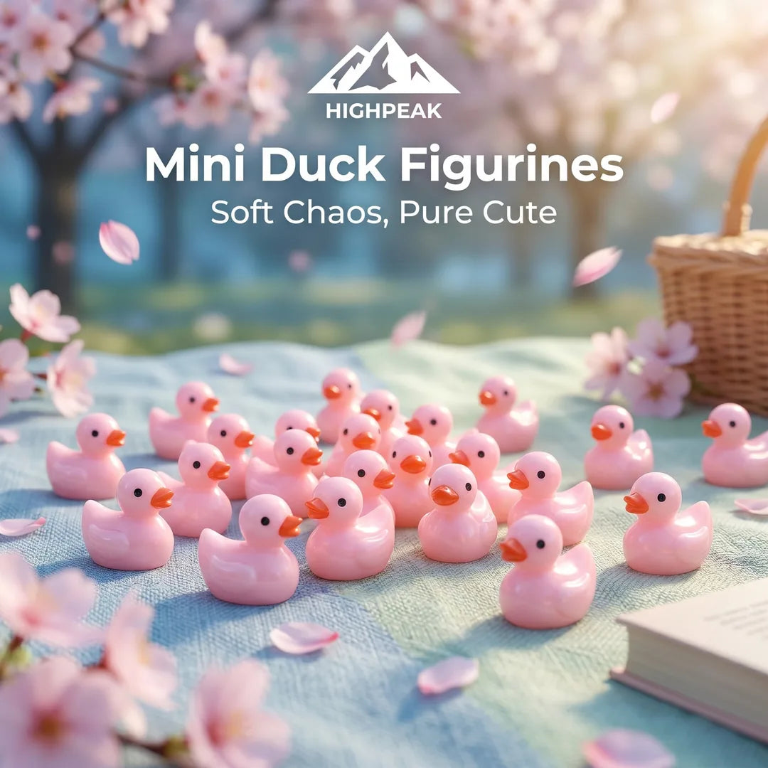 Mini Duck Raps HighPeak Mini Duck Figurines | Tiny Resin Ducks for DIY Decor
