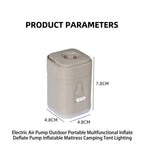 Mini Electric Air Pump size diagram showing 7.8cm height and 4.8cm square width
