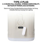 Mini Electric Air Pump USB-C charging port with the listed two-to-three-hour full charge time