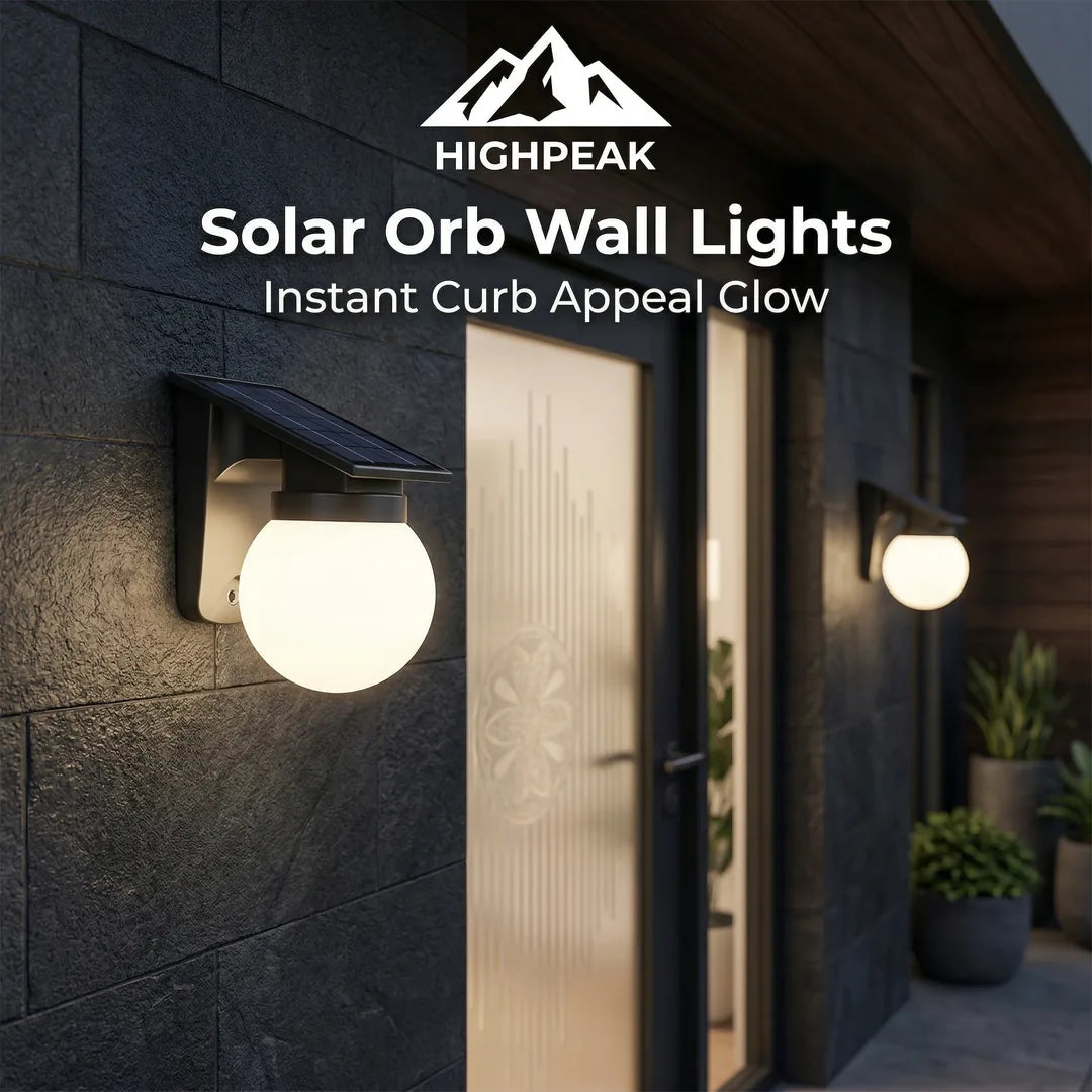Solar Orb Wall Lights