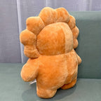 Muscle Buddy Stuffed Animal lion style shown from the back with its full plush mane