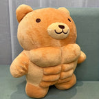 Muscle Buddy Stuffed Animal teddy bear style shown from a three-quarter side angle
