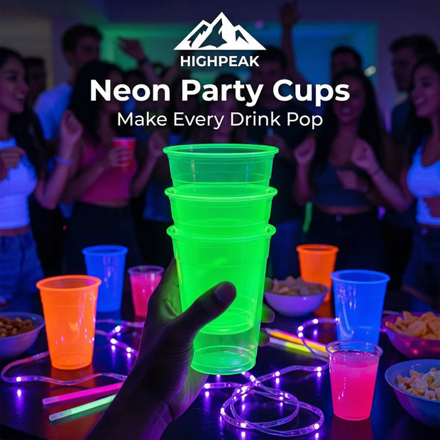 Neon Party Cups