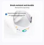 White NFC review card bent in a gloved hand to demonstrate flexibility